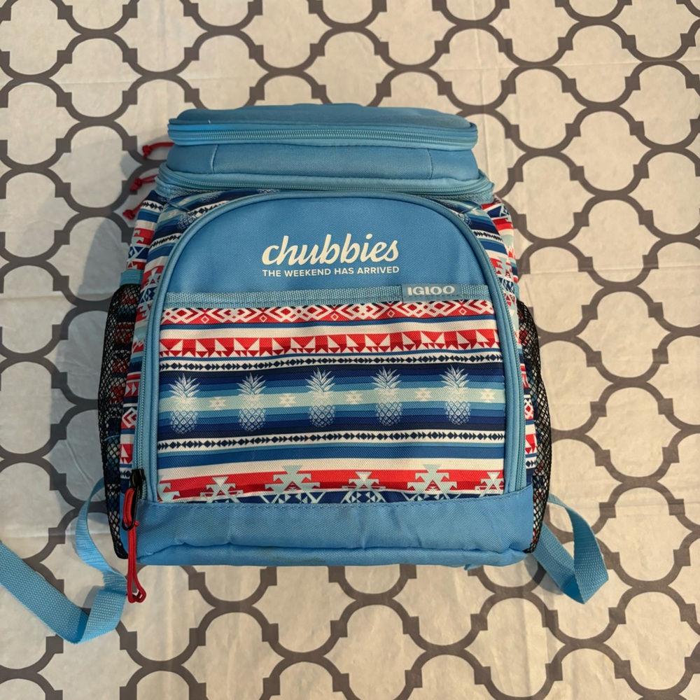 Chubbies X Igloo Cooler Backpack  Aztec Southwestern Pineapple Tribal Print Rare